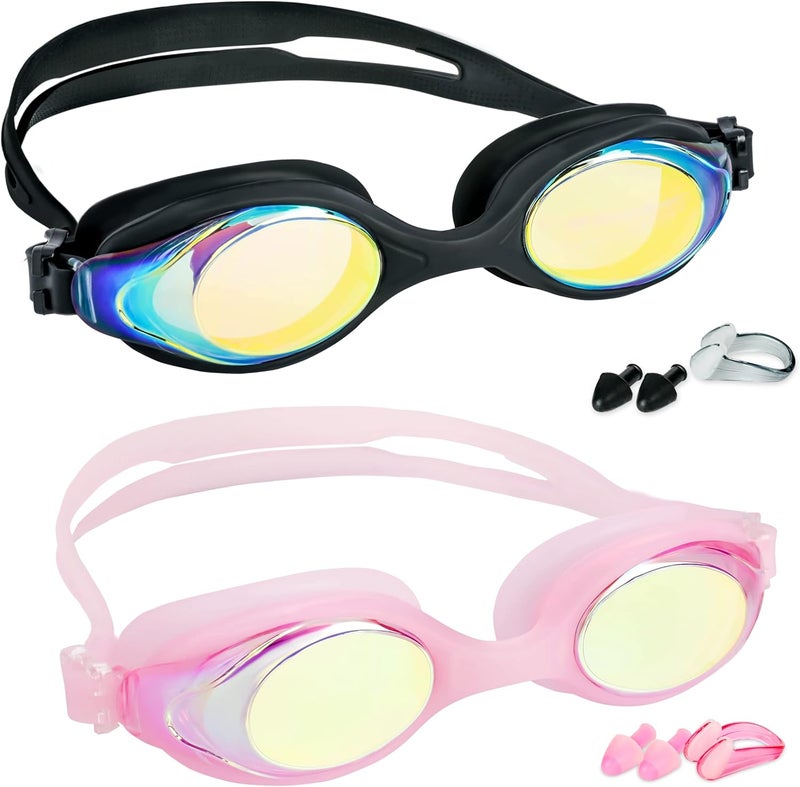 EWPJDK Kids Swim Goggles - 2 Pack Swimming Goggles Anti Fog No Leaking For Kids Age 3-15 - Image 1